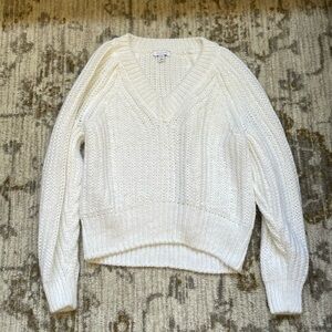 Topshop crocheted sweater in white